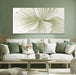 Large Green Flower Wall Art Plant Ginkgo Canvas Hand-Drawn Painting Modern 29X58 Abstract Botanical Artwork Minimalist Decoration for Living Room Bedroom Office