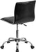 Alan Low Back Designer Armless Black Ribbed Swivel Task Office Chair