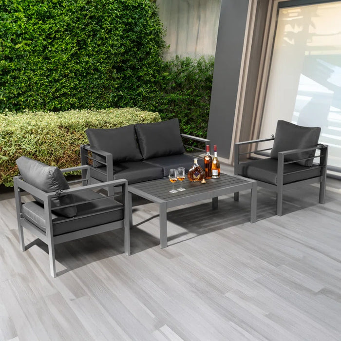 Berget 4 - Person Patio Conversation Sets with Cushions