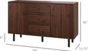 Sideboard Buffet Cabinet, with 2 Cupboards, 3 Drawers and Adjustable Shelves, Coffee Bar Cabinet for Living Room, Entryway, Rustic Brown