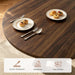 43.3" round Dining Table Set for 4 with Curved Solid Wood Frame