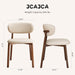 Kitchen Dining Chairs Set of 4 Modern Upholstered Leather Farmhouse Dining Room Chair, Walnut/Beige