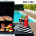 3 Burner BBQ Propane Gas Grill, Stainless Steel 30,000 BTU Patio Garden Barbecue Grill with Two Foldable Shelves