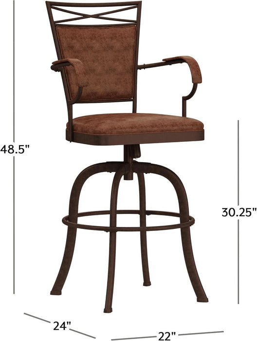 Bridgetown Swivel Tilt Barstool, Aged Bronze Finish