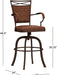 Bridgetown Swivel Tilt Barstool, Aged Bronze Finish