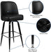 James 2 Pack Metal Barstool with Swivel Bucket Seat