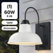 Asher Hamilton Hawthorne Outdoor Wall Lamp | White Finish | 11X11 Inch Exterior Wall Sconce | Wet Rated | E26 Bulb Compatible | Metal Construction for Porch, Patio, Garage (White, 11-Inch)