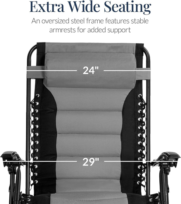 Oversized Padded Zero Gravity Chair Recliner