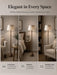 Mid Century Modern Real Wood Floor Lamp with Remote, 2 Shades