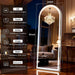 LED Arched Full Length Mirror with Lights 65"X24"