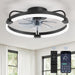 20 Inch Black RemoteControlledLEDLight Ceiling Fan