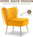 Yellow Wingback Slipper Armchair UltraLux Deluxe Two