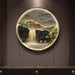 Illuminated Mountain Waterfall Wall Art 30x30 Inch