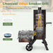 Charcoal Vertical Smoker Grill and Offset Smoker Grill Combo, Extra Large Outdoor Barrel BBQ Meat Smoker with 5 Removable Smoking Grates & Built-In Hooks for Various Meat Foods