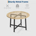 31.5 Inch round Dining Table for 2-4, Small Kitchen Dining Room Table for Space Saving, Wood Circle Kitchen Table with Sturdy Metal Frame (No Chairs)