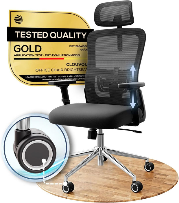 Brightseat Ergonomic Office Chair Black [#1 in Value] Desk Chair