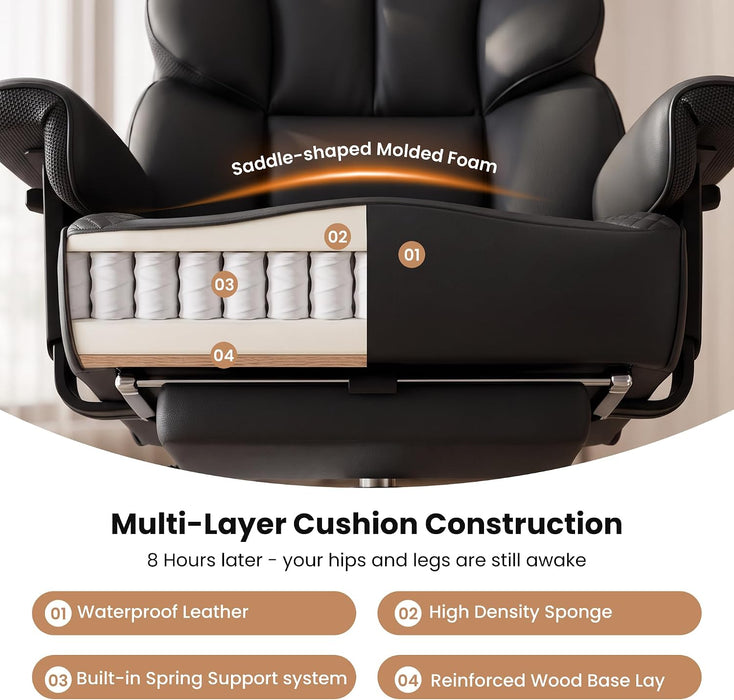 Office Chair, Executive Big and Tall Desk Computer Chair 400Lbs