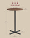 round Cocktail Table, High Top Bar Pub Table with Metal Frame and Cross Base, for 2-3 People, Modern, Easy to Assemble, 23.6 X 41.1 Inches, Natural Walnut ULBT361K01V1