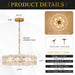 Stunning Gold Glass Flower Chandelier Lights 20Inch