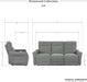 Rainwood Wall-Hugger Power Double Lay Flat Reclining Living Room Set, 3-Piece, Dove Gray