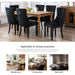 Black Velvet Ring Pull Trimmed Dining Chairs Set of 6