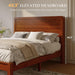 Full Size Bamboo Bed Frame, Japanese Joinery, Warm Brown