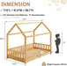 Twin Size NaturalWood PlayhouseStyle Bed Guardrails