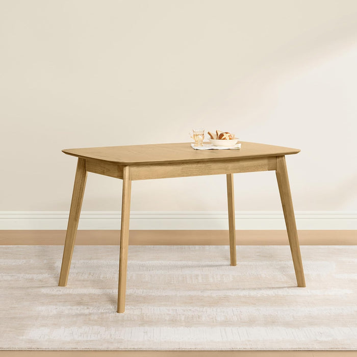 Extendable Dining Table FortySevenToFiftyNineInches Oak Veneer
