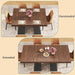 63" Extendable Rectangle Dining Table for 6-8, Wooden Table
