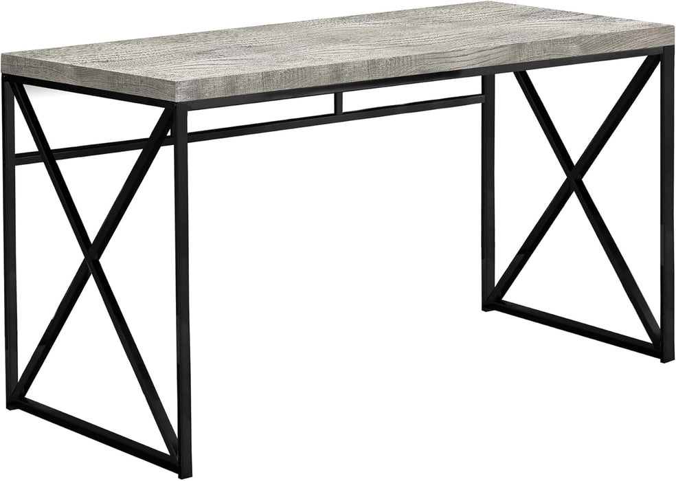 I 7451 Computer Desk, Home Office, Laptop, Work, Metal, Laminate, Grey, Black, Contemporary, Modern