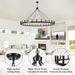30 Lights Black Extra Large Wagon Wheel Chandelier, 60 Inch Farmhouse Industrial Ceiling Light Fixture for High Ceiling Outdoor Porch Living Dining Room Foyer Entryway, E12
