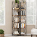 Rustic Brown IndustrialGrade Narrow Six Tier Bookcase