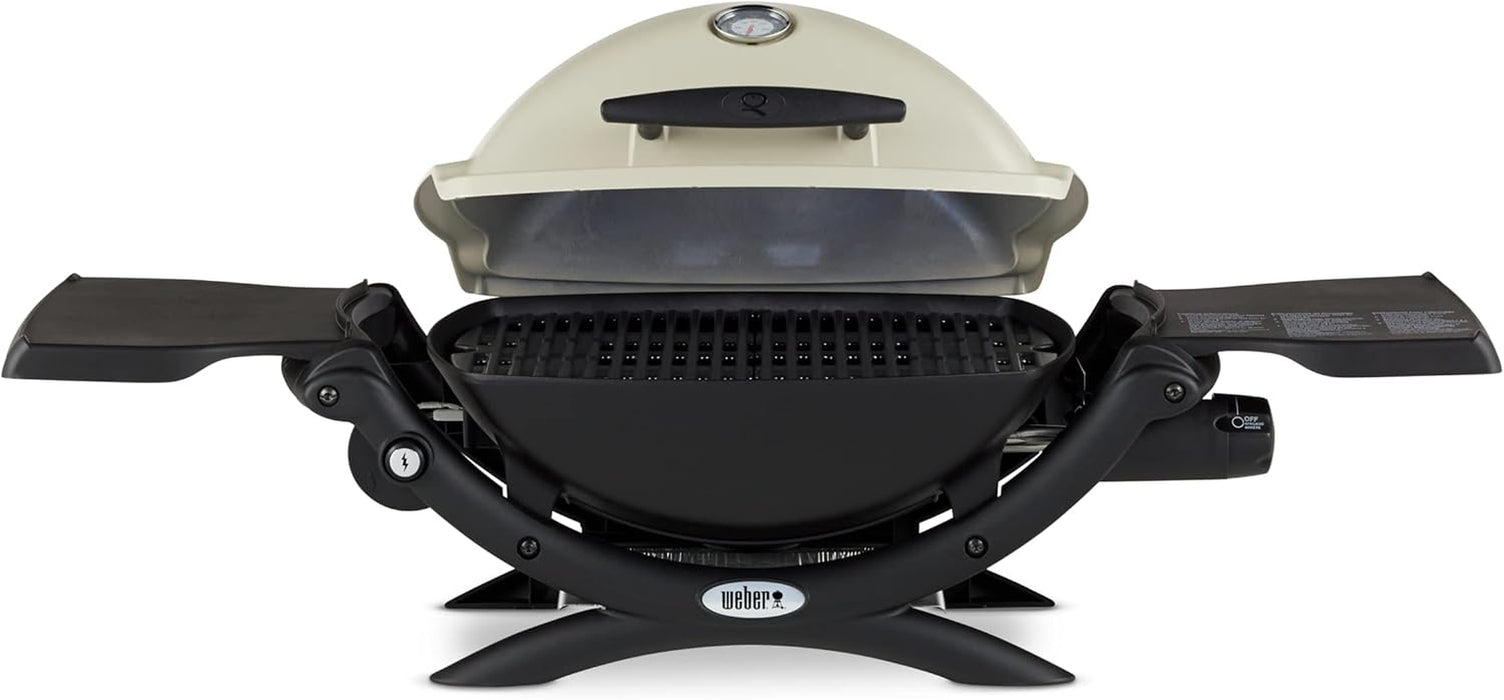 Q1200 Liquid Propane Portable Gas Grill for Travel and Camping, 1 Burner, Titanium