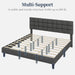 King Size Upholstered Tufted Bed Frame with Headboard