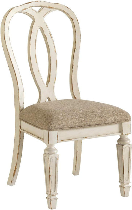 Realyn French Country Ribbon Back Dining Chair, 2 Count, Chipped White