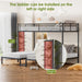 AllSteelFrame Triple Bunk Bed TwinXL Guardrails Durable