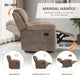 Modern Fabric Recliner Sofa Set, Couch, Loveseat W/Console, Recliner 8093 (Khaki, Sofa) | Breathable Material