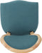 Phinnaeus Fabric Dining Chairs, 2-Pcs Set, Dark Teal