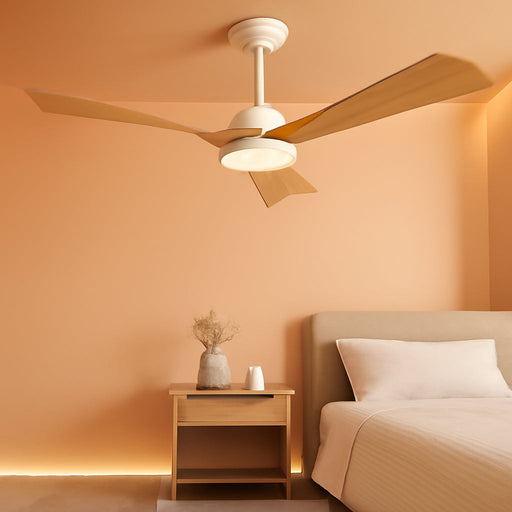 52'' Coastal Grade White Ceiling Fan with Light and Remote, Corrosion Resistant Indoor Outdoor Fan, Quiet Reversible Motor, 3CCT Dimmable LED, ABS Blade Fan for Living Room, Patio, ZCCF08WY-52