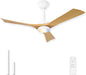 52'' Coastal Grade White Ceiling Fan with Light and Remote, Corrosion Resistant Indoor Outdoor Fan, Quiet Reversible Motor, 3CCT Dimmable LED, ABS Blade Fan for Living Room, Patio, ZCCF08WY-52