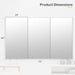 Home Gym Mirror 48"X24" 3PCS, Wall Mounted Frameless Tempered Glass Mirror