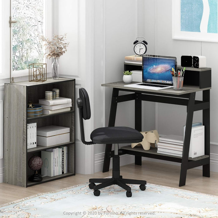 Simplistic a Frame Computer Desk, Black/French Oak Grey