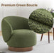 Swivel Accent Chair round Barrel Armchair Upholstered Performance Fabric for Living Room Bedroom Waitingroom,2 Box,Moss Green
