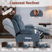 Reclining Loveseat with Cup Holders, 2 Seats Manual Recliner Chair, Comfy Love Seat Sofa Couch for Living Room, Home Theater, Office, Blue