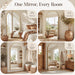 76"X34" Arched Full Length Mirror, Large Floor Mirror, Gold
