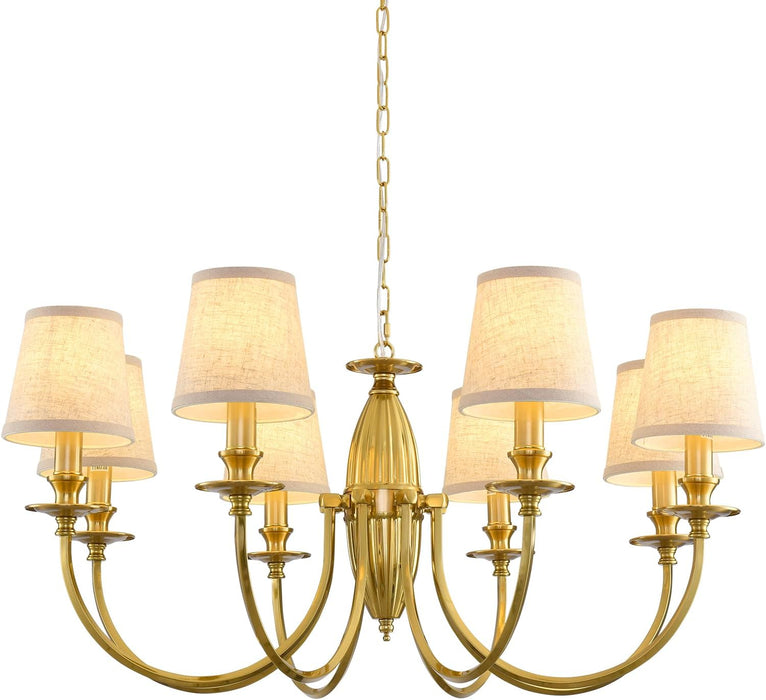 34.6in EightLight Chandelier Over Table Fixture LivingRoom
