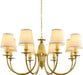 34.6in EightLight Chandelier Over Table Fixture LivingRoom