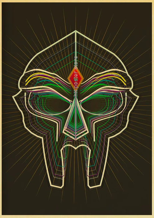 MF Doom Madlib Poster Retro Poster Painting Hip Hop Rap Music Album Star Picture Wall Art for Living Room Home Decor