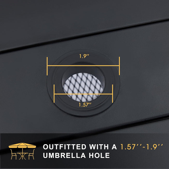 5 Pieces Patio Dining Set, Outdoor Furniture Set Includes 1 Square Patio Table and 4 Stackable Patio Sling Chairs, Outdoor Table and Chairs for Outsides, Black Table and Grey Chairs