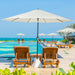 9' Outdoor Patio Umbrella, Outdoor Table Umbrella, Yard Umbrella, Market Umbrella with 8 Sturdy Ribs, Push Button Tilt and Crank